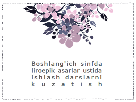 Liroepik asarlar ustida ishlash